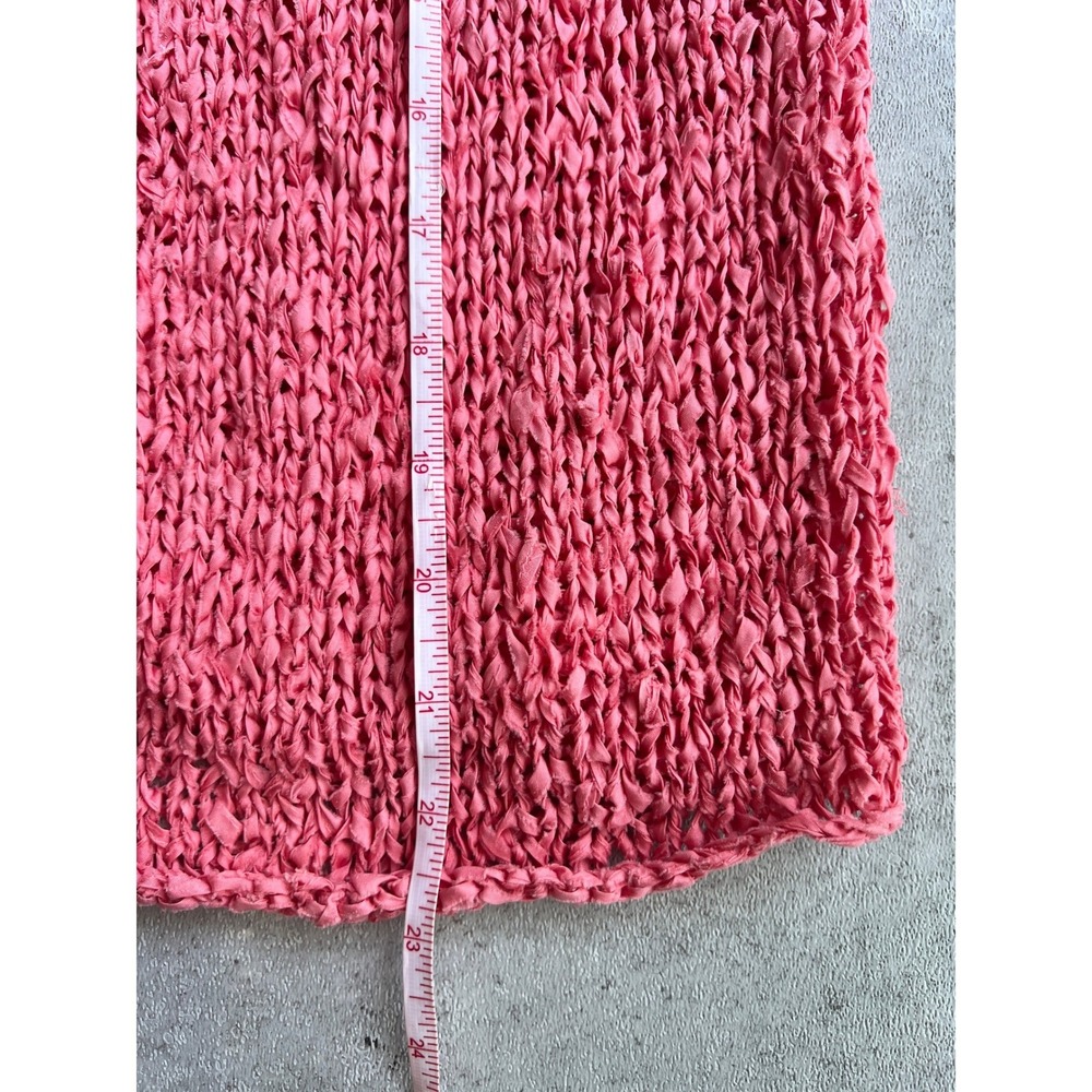 Vintage Mary Jane Marcasiano Silk Ribbon‎ Knit Tank Top Small Pink Mock 90s Y2K - Picture 7 of 7